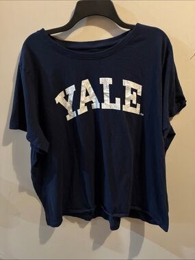 Navy Yale University short Sleeve Logo Tee